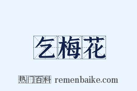 乞梅花是什么意思的图片